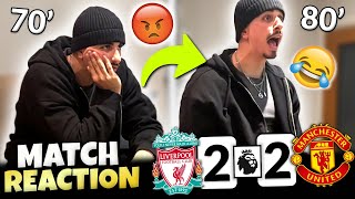 MAN UTD FAN GOES CRAZY 🤣 REACTION TO LIVERPOOL 2-2 MAN UNITED | LIVERPOOL VS MAN UTD MATCH REACTION