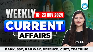 16 -23 Nov 2024 Weekly Current Affairs MCQs | Current Affairs 2024 | Banking Current Affairs