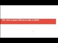 How to export SQL Server table to JSON file?