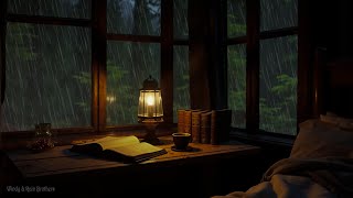 Restful Sleep with Forest Rain and Gentle Piano Music 🌧️🌿 Cozy Bedroom Ambience 🎹💤 Healing Your Soul