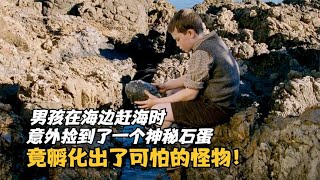 男孩在海邊趕海時，意外撿到一個神秘石蛋，竟孵化出了可怕怪物！ #科幻迷FANS #科幻迷 #FANS #電影解說 #電影