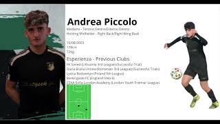 Andrea Piccolo Football Highlights