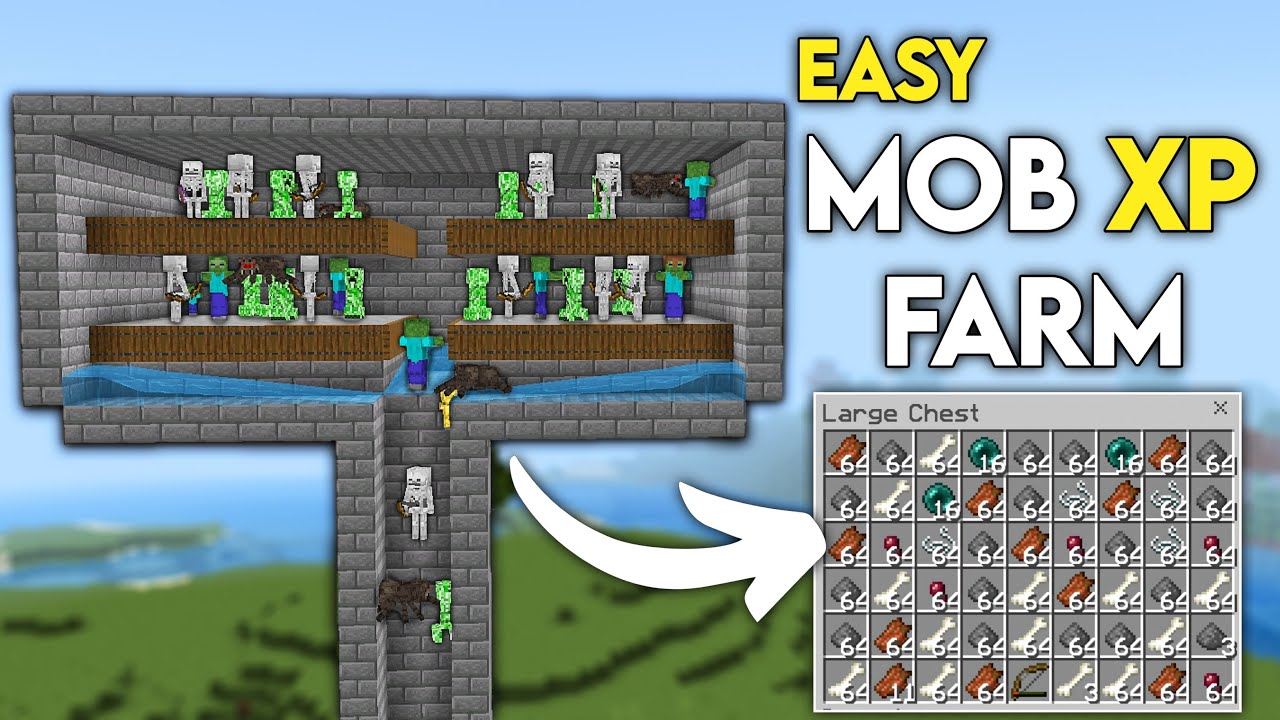 EASY 1.20 MOB XP FARM - Minecraft Bedrock & Java Edition - YouTube