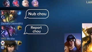 TEAMMATES UNDERESTIMATE MY CHOU AND THIS HAPPENED!!CHOU BEST ONESHOT BUILD AND ROTATION