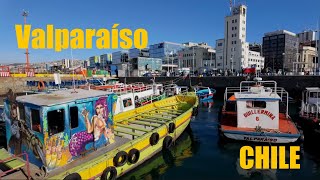 Caminando por Valparaíso | Paseo en lancha - Boat ride | Walking around Valparaiso CHILE [Tour]