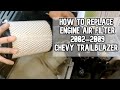 How to replace engine air filter 2002-2009 Chevrolet Trailblazer DIY video #trailblazer #chevrolet