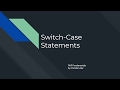 PHP:  Switch Case Statements