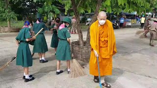 สพป แพร่ เขต 1 นำลูกเสือจิตอาสาพระราชทาน 250 คน พัฒนาวัดพระธาตุช่อแฮ