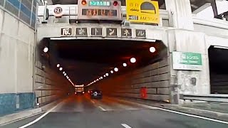 ながーーい阪奈ﾄﾝﾈﾙ。第二阪奈道を完走。The darkness. 5,578m tunnel. Osaka/Japan.