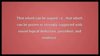 Arguable Meaning