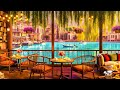 relaxing morning jazz 🌸cozy spring coffee shop ambience with smooth jazz background for work u0026 study