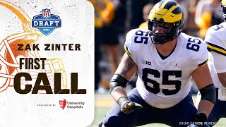 G Zak Zinter gets The Draft Call at No. 85 Overall | Cleveland Browns
