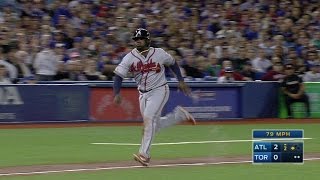 ATL@TOR: Garcia slides to beat Pillar's throw home