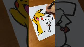 🎨 Watch POKEMON Coloring Page come to Life! 😍🖍️ #Shorts #coloring #coloringpages #pokemon #pikachu