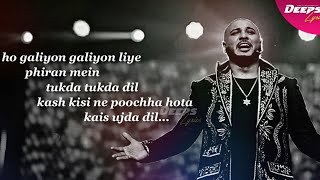 Dil Tod Ke - B Praak ( LYRICS ) | Rochak Kohli Feat. B Praak | Manoj Muntashir | DeepsLyrics