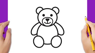 How to draw a teddy bear 🧸❤️
