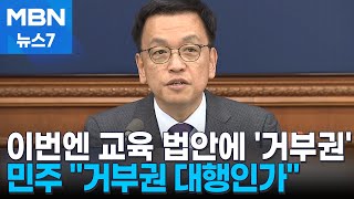 최상목, 세 번째 재의요구…야당 \