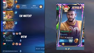 KETEMU BRUNO 13.000 MATCH?! | Mobile Legend Bang Bang