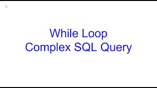While Loop and Complex SQL Queries | Learn Python From Scratch 11 | Kovolff