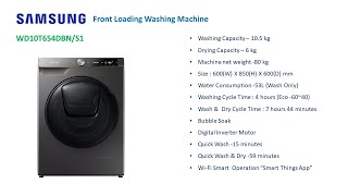 Samsung Washing Machine   WD10T654DBN