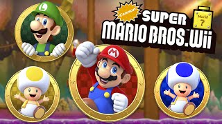 Cannon New Super Mario Bros Wii – World 2 Part 2 | 4 players (ALL STAR COINS)