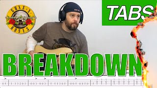 Breakdown bass tabs cover - Guns 'n Roses [PLAYALONG]