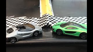 Hot Wheels Race Lamborghini Roadster VS McLaren P1 Rematch #diecastracing #hotwheels #metalracers