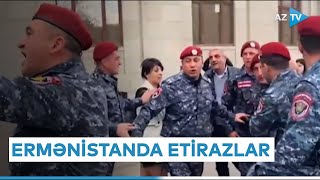 Mərkəzi prospekt bağlanıb, polis insanlara qarşı güc tətbiq edir - Ermənistanda etirazlar səngimir