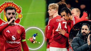 🚨URGENT🔥 CRAZY REACTION ✅ BRUNO REACTION ON COLLYER HAILED HIM AS NEW HERO WIN VS RANGERS 🤩.#manutd