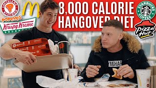 We ate my brother’s hangover diet... *8,000 CALORIES*