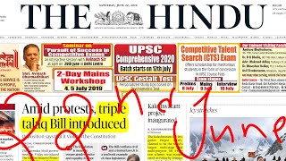 The Hindu Newspaper 22nd June 2019 | Daily Current Affairs