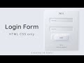 Animated Login Form using HTML & CSS only | How To Create Login Form In HTML and CSS