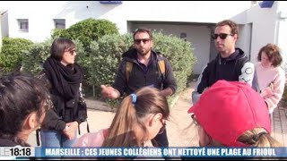 Marseille : ces jeunes collégiens ont nettoyé une plage au Frioul