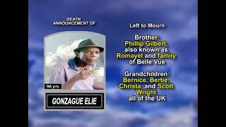 Gonzague Elie ~ Long Obituary