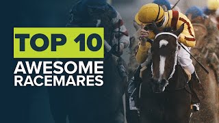 TOP 10 AMERICAN RACEMARES | ZENYATTA, RUFFIAN, BEHOLDER, SONGBIRD AND MORE!