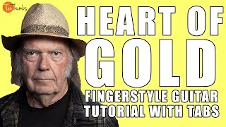 Neil Young - Heart of Gold - FINGERSTYLE Guitar Tutorial with Tabs