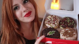 ASMR DUNKIN DONUTS CHRISTMAS EDITION - EATING SOUNDS