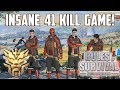 41 KILL FIRETEAM WIN! - New Record! - Rules of Survival: Battle Royale