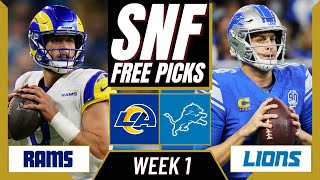 Sunday Night Football Picks (NFL Week 1) SNF RAMS vs. LIONS | SNF Parlay Picks