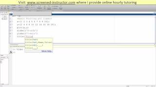 MATLAB Basic Plotting pt2 (label)