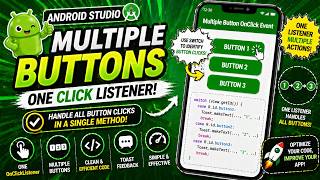 ANDROID - MULTIPLE BUTTONS ONCLICK LISTENER TUTORIAL IN JAVA