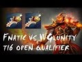 Mushi 2 Rapiers - Fnatic vs WG.Unity - TI6 SEA Open Qualifier