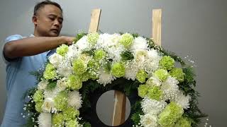 Rairak Funeral : ศิลปะการจัดพวงหรีดแบบวงกลม Flower Wreath