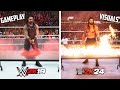 WWE 2K24 vs WWE 2K19 - Detailed Comparison (Graphics,OMG moments,Character models)