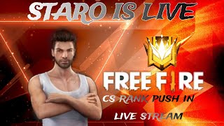 STARO IS LIVE csr rank push😎| freefire live stream#live