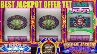 Top Dollar Grand pays off! Double jackpot Quick Hit High Limit edition + Triple Jackpot Gems Deluxe!