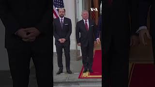 President Biden Welcomes King of Jordan to Discuss Hostage Deal | VOA News #shorts