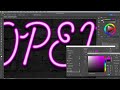 ネオンサイン効果 photoshop チュートリアル