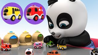 Learn Colors With Toy Street Vehicles Parking - Pinky and Panda TV