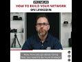 How to build your network on Linkedin #Shorts